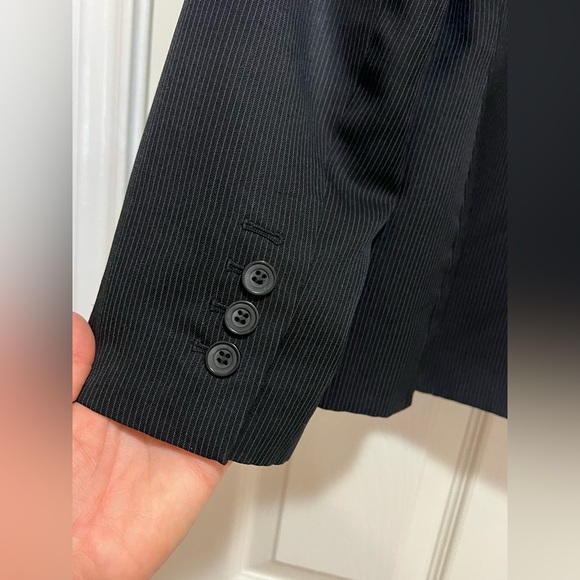 Jones NY suit blazer jacket 12 pinstripes black - Picture 9 of 9